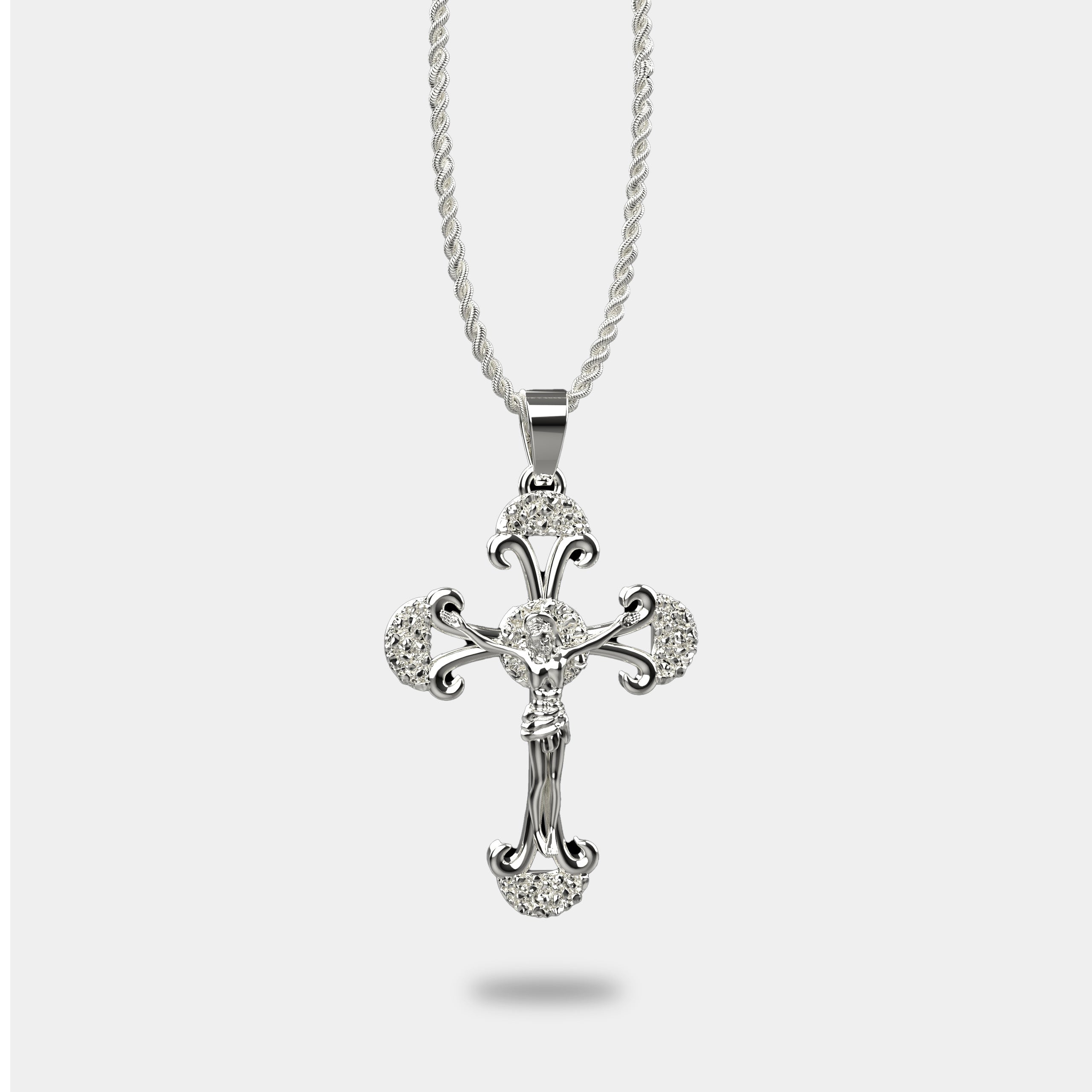 CRUCIFIX CHAIN (SILVER) – COLD WORLD