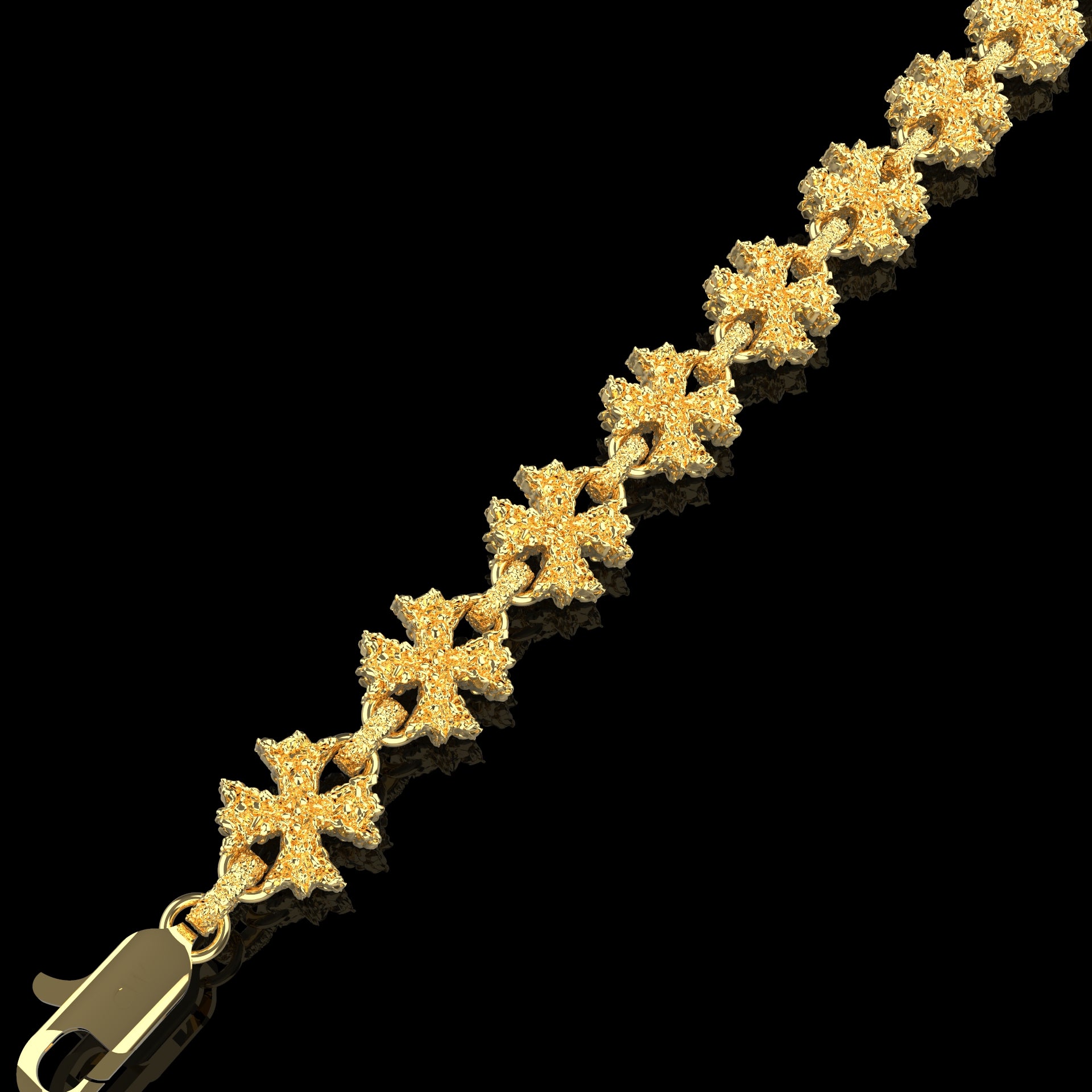 CROSS TENNIS BRACELET (GOLD) – COLD WORLD