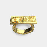100 BUCKS RING (GOLD)