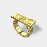 100 BUCKS RING (GOLD)