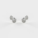 Double Stone Stud (Silver)