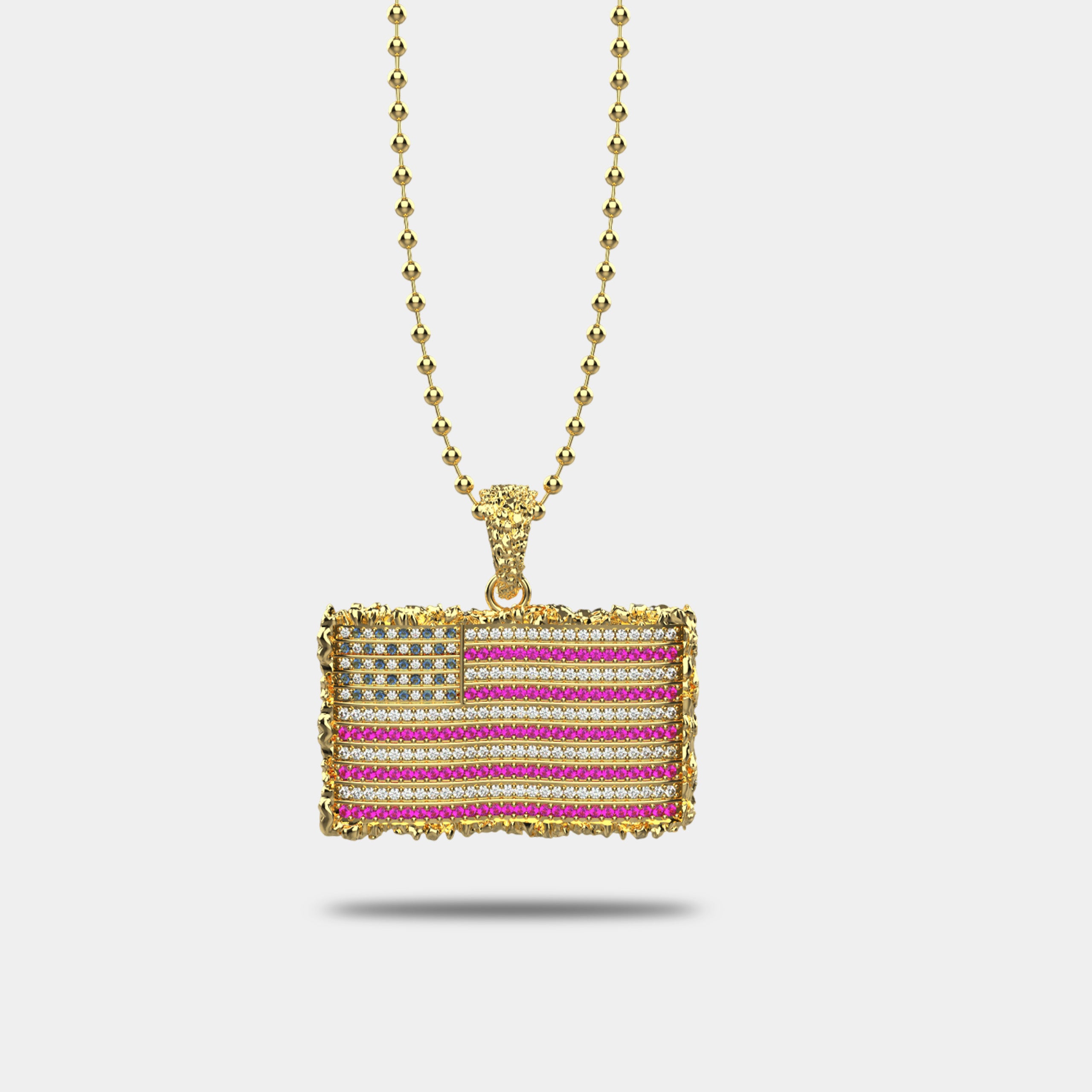 USA FLAG CHAIN (GOLD) – COLD WORLD