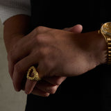 Gold Heart Nugget Ring