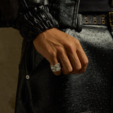 Chunky Cross Ring (Silver)