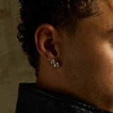 Double Stone Stud (Silver)