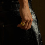 Chunky Cross Ring (Gold)