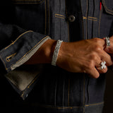 TEXTURED BANGLE (SILVER)
