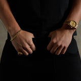 Gold Tennis Bracelet Silver Stones
