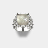 MOTHER OF PEARL RING (SILVER)
