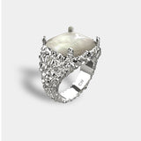MOTHER OF PEARL RING (SILVER)