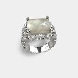 MOTHER OF PEARL RING (SILVER)