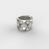 Chunky Cross Ring (Silver)