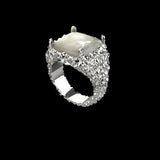 MOTHER OF PEARL RING (SILVER)