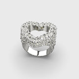 🎁 Silver Heart Nugget Ring (100% off)