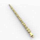 Gold Tennis Bracelet Silver Stones