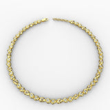 Gold Silver Stone Tennis Chain
