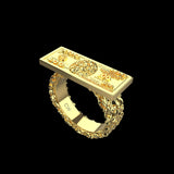 100 BUCKS RING (GOLD)